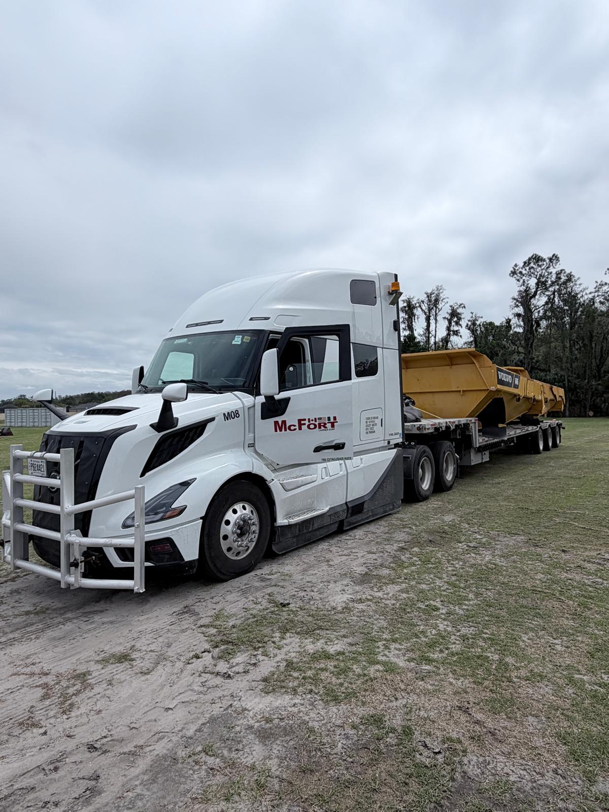 McFort truck with heavy equipment